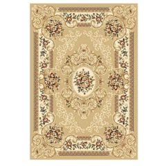 Thảm sofa phong cách cổ điển họa tiết tinh xảo, đường nét uốn lượn mềm mại YALAN N 2594 BE