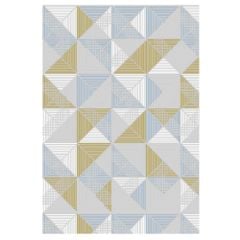 Thảm trang trí sofa hoa văn ô vuông chéo sáng màu TIANQING N 5451