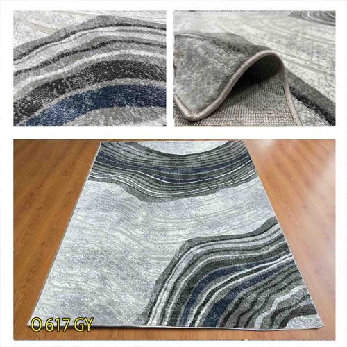 Thảm trang trí sofa họa tiết nhẹ nhàng, tinh tế TIANQING O 617 GY