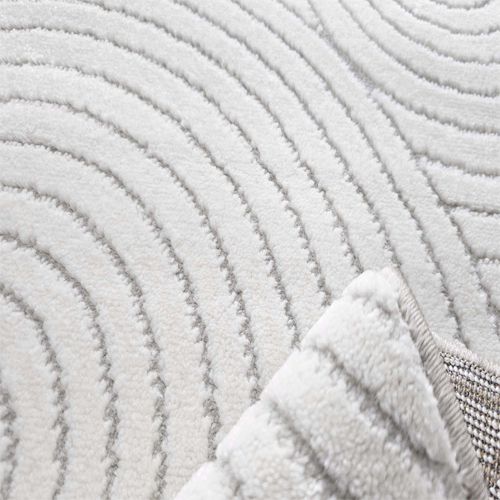 Thảm trang trí sofa họa tiết tròn dập nổi TIANQING 592 GY