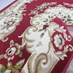 Thảm sofa trang trí họa tiết hoa theo phong cách hiện đại, tinh tế YALAN 2602 BU