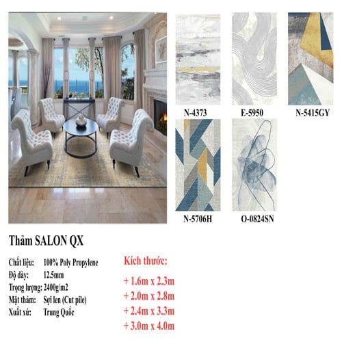 Thảm sofa hoa văn hiện đại TQ
