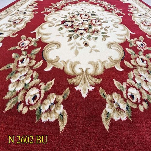 Thảm sofa trang trí họa tiết hoa theo phong cách hiện đại, tinh tế YALAN 2602 BU