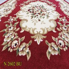 Thảm sofa trang trí họa tiết hoa theo phong cách hiện đại, tinh tế YALAN 2602 BU