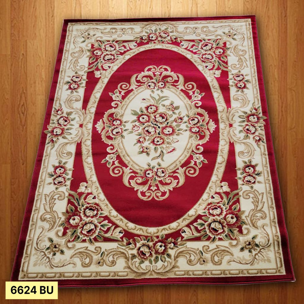 Thảm Sofa Trang trí Giá rẻ màu đỏ YL N 6624 BU