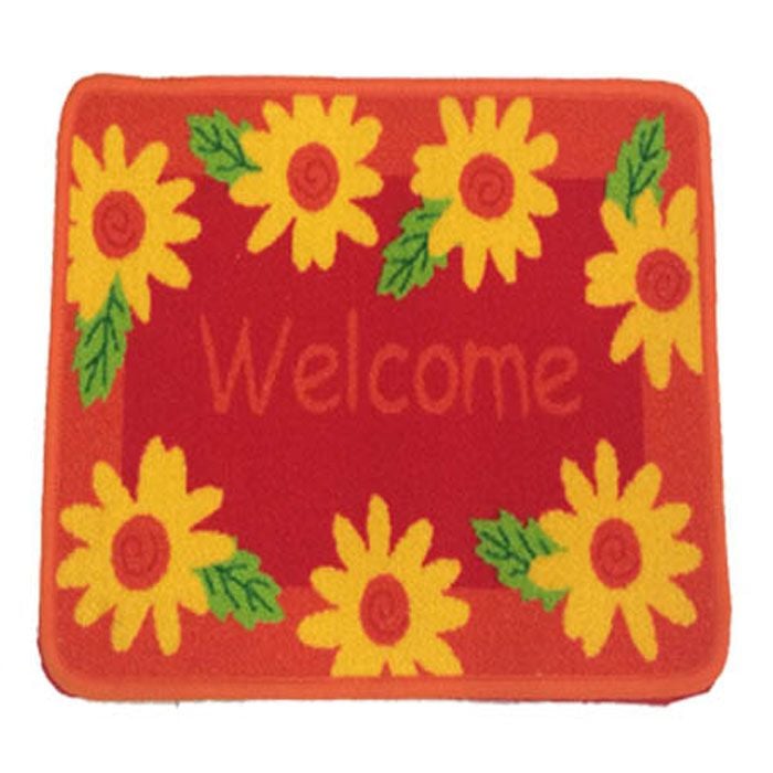 Thảm Chùi Chân Hoa Văn Gel Welcome