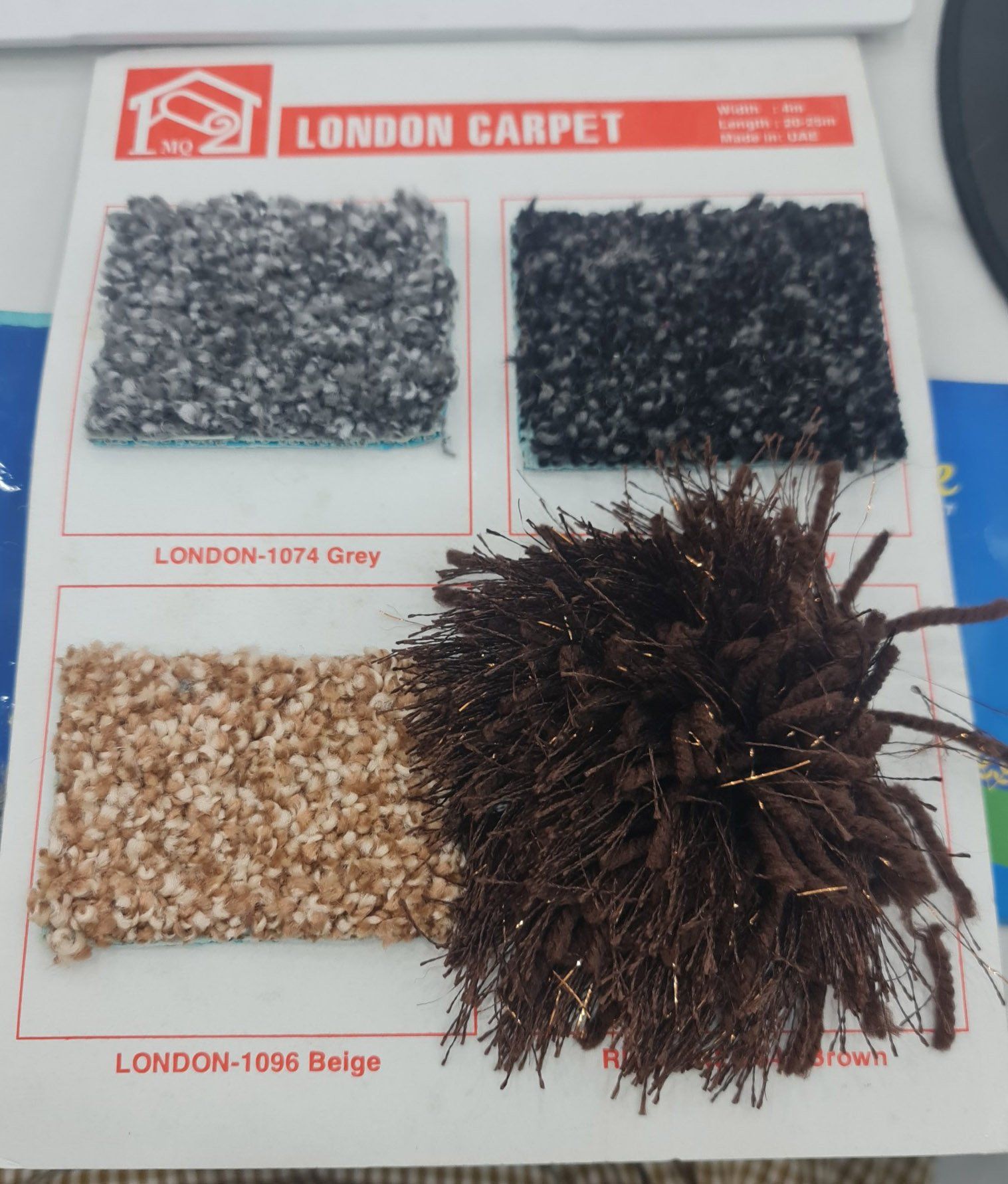  Thảm len màu xám đen LONDON 1079 