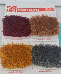 Thảm len nhung màu đỏ Munich 216