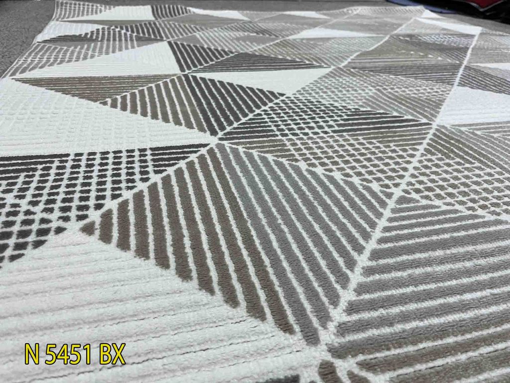 Thảm trang trí sofa hoa văn ô vuông chéo độc đáo TIANQING N 5451