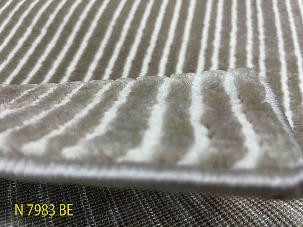 Thảm sofa trang trí phong cách tối với giản đường cong mềm mại BANXIU 7983 BE