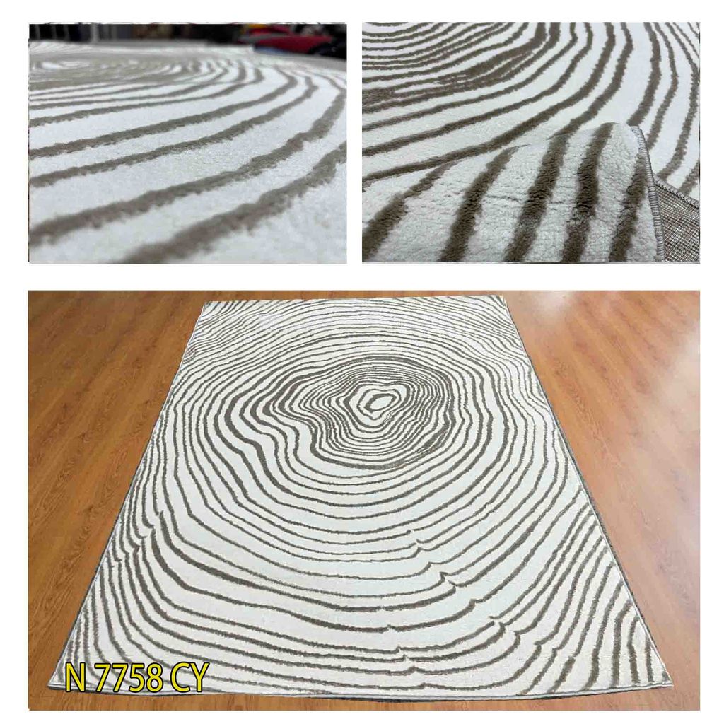 Thảm trang trí sofa họa tiết vòng xoay ma thuật BANXIA 7758 CY