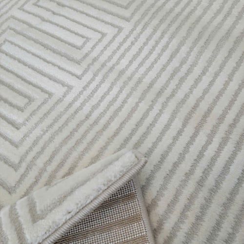 Thảm trang trí sofa họa tiết mê cung dập nổi TIANQING BX 16