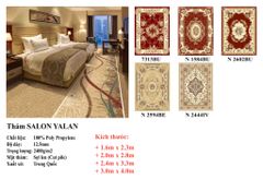 Thảm sofa trang trí họa tiết hoa theo phong cách hiện đại, tinh tế YALAN 2602 BU