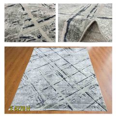 Thảm trang trí sofa ô vuông loang màu nhã nhặn TIANQING E 4278