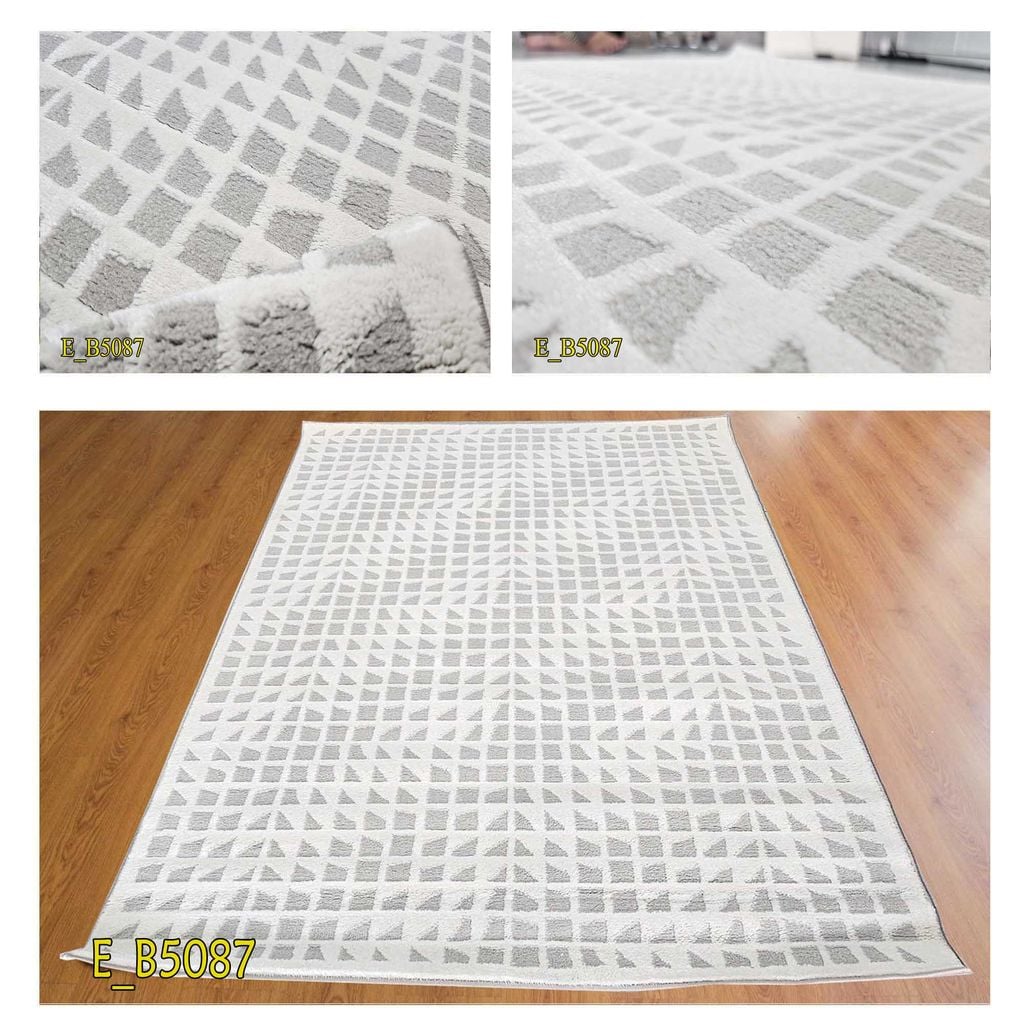 Thảm trang trí sofa họa tiết dập nổi cách điệu TIANQING E B 5087