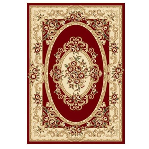 Thảm trải nhà phòng khách màu đỏ YALAN N 6624 BU