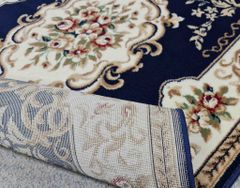 Thảm sofa trang trí họa tiết bông hoa sang trọng màu xanh YALAN N 1711 B