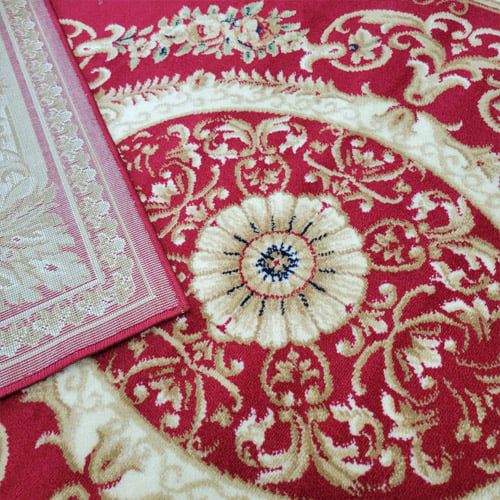 Thảm trang trí sofa họa tiết hoa văn đối xứng cổ điển màu đỏ YALAN N 1548 BU