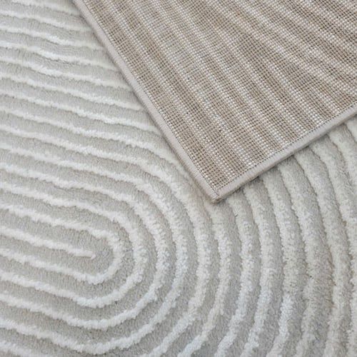 Thảm trang trí sofa hoa văn cánh quạt gió TIANQING N 8091 BE