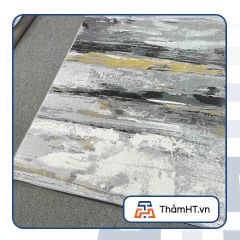 Thảm trang trí sofa hoa văn loang màu cổ điển tinh tế QINGXIU N 4373