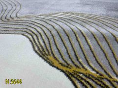 Thảm trang trí sofa phong cách hiện đại hoa văn hình lượn sóng dập nổi tinh xảo QINGXIU N 5644