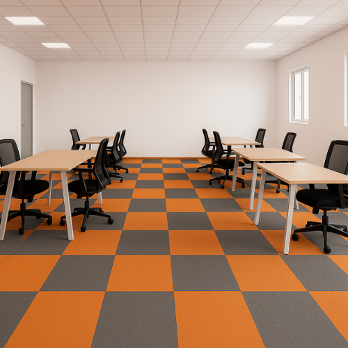 Thảm Gạch Lót Sàn Màu Trơn Pixel