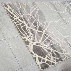 Thảm trang trí sofa họa tiết tia chớp trắng TIANQING RG 02
