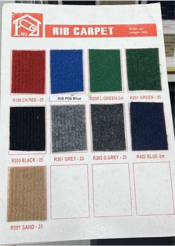 Thảm Nỉ Gân Màu Xanh lá đậm R 201