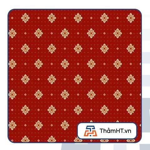 Thảm Sàn Hoa Văn Màu Đỏ Wilton Sa 1102