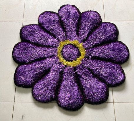 Thảm chùi chân hình hoa đường kính 80cm