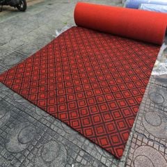 Thảm sàn ô vuông Jacquard 08 đỏ