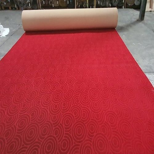 Thảm Trải sàn Hoa văn xoắn ốc Trident 406 màu đỏ