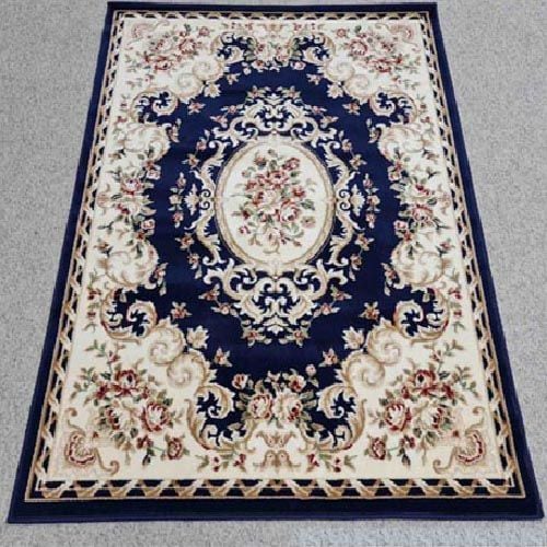 Thảm sofa trang trí họa tiết bông hoa sang trọng màu xanh YALAN N 1711 B