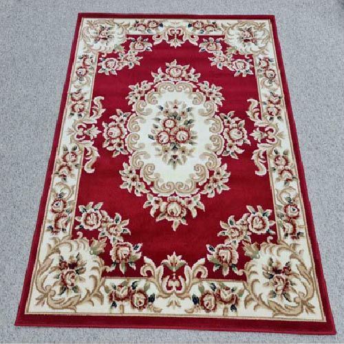 Thảm sofa đỏ họa tiết cổ điển đường nét mềm mại tinh xảo YALAN RB 10491 R