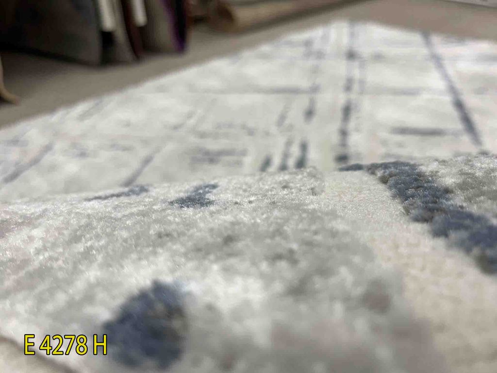 Thảm trang trí sofa ô vuông loang màu nhã nhặn TIANQING E 4278