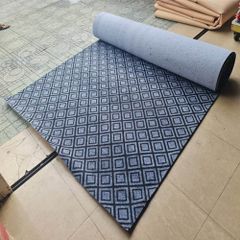 Thảm sàn ô vuông Jacquard 08 xám