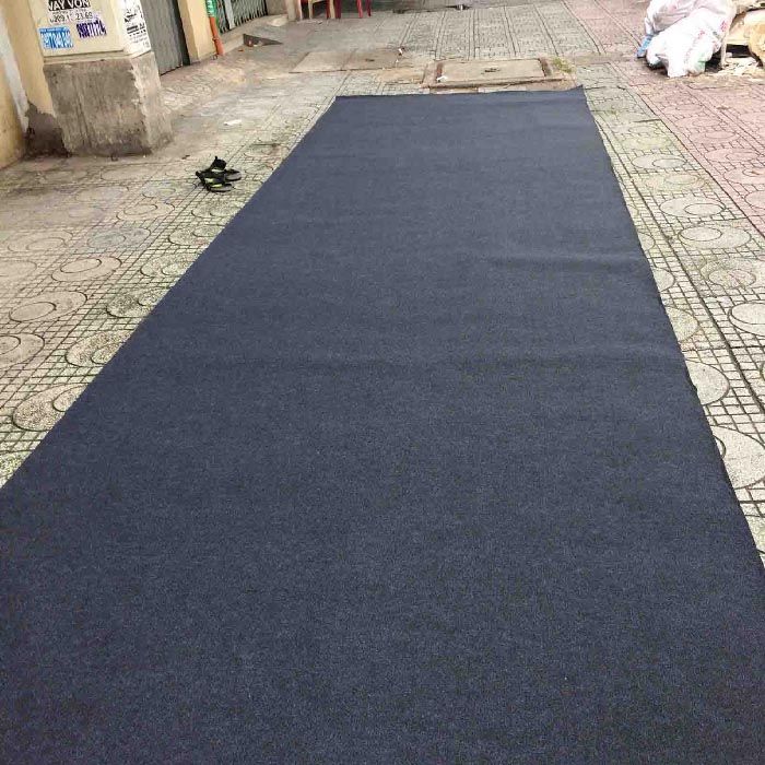 Thảm Nỉ Gân Màu Xám Đậm R 302