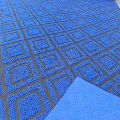 Thảm sàn ô vuông Jacquard 08 xanh dương