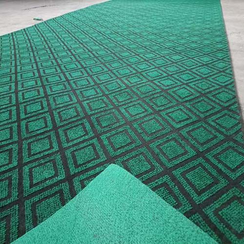 Thảm sàn ô vuông Jacquard 08 xanh lá