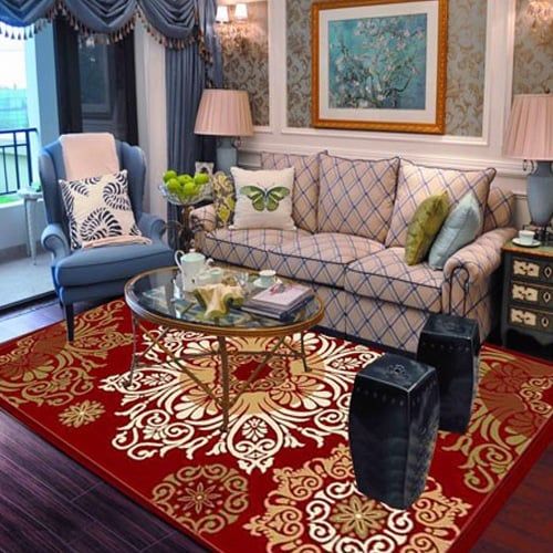 Thảm Sofa Cổ điển Màu đỏ FG X910 Red