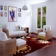 Thảm Sofa Màu Đỏ Tulips 3924R