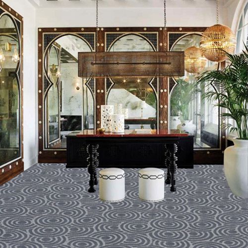 Thảm trải sàn hoa văn xoắn ốc Trident 405 màu xám