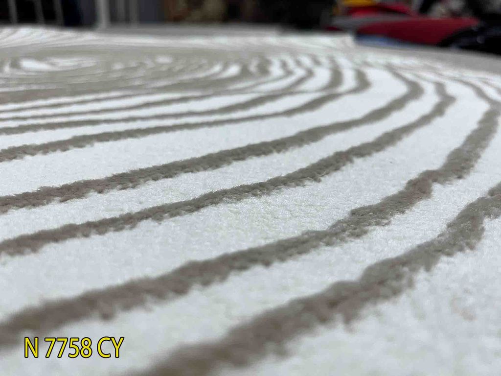 Thảm trang trí sofa họa tiết vòng xoay ma thuật BANXIA 7758 CY