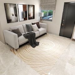 Thảm trang trí sofa họa tiết vòng xoay ma thuật BANXIA 7758 CY
