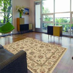 Thảm sofa trang trí họa tiết tinh tế và màu sắc trang nhã màu kem YALAN N 2500 IV