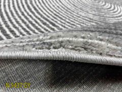 Thảm sofa trang trí họa tiết xoắn ốc mềm mại, thanh lịch QINGXIU 5437 GY