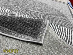 Thảm sofa trang trí họa tiết xoắn ốc mềm mại, thanh lịch QINGXIU 5437 GY