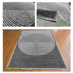 Thảm sofa trang trí họa tiết xoắn ốc mềm mại, thanh lịch QINGXIU 5437 GY