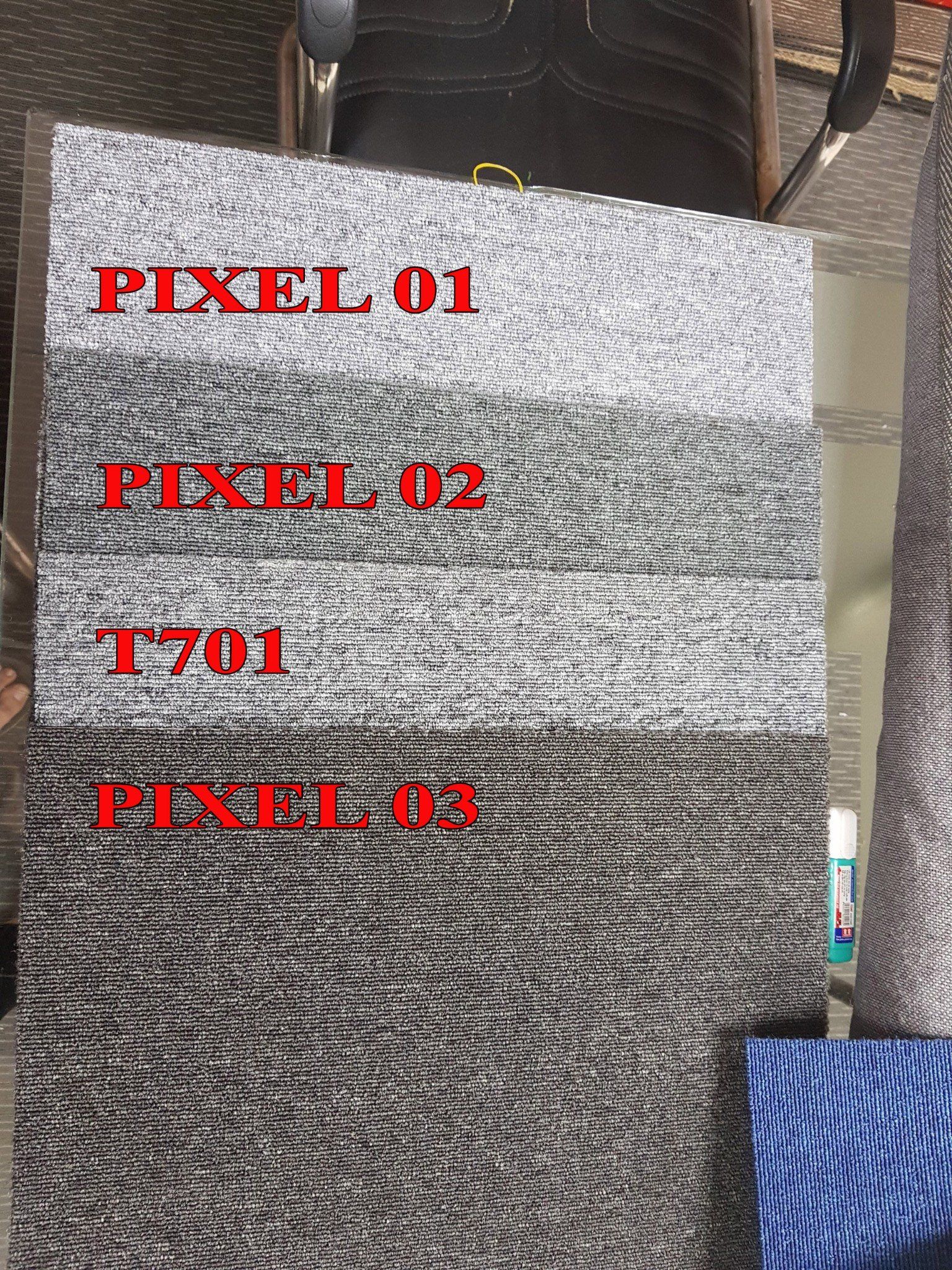  Thảm Gạch Màu Xám Pixel 002 