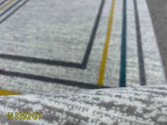 Thảm sofa trang trí họa tiết cách điệu ô vuông chéo QINGXIU 3392 GY